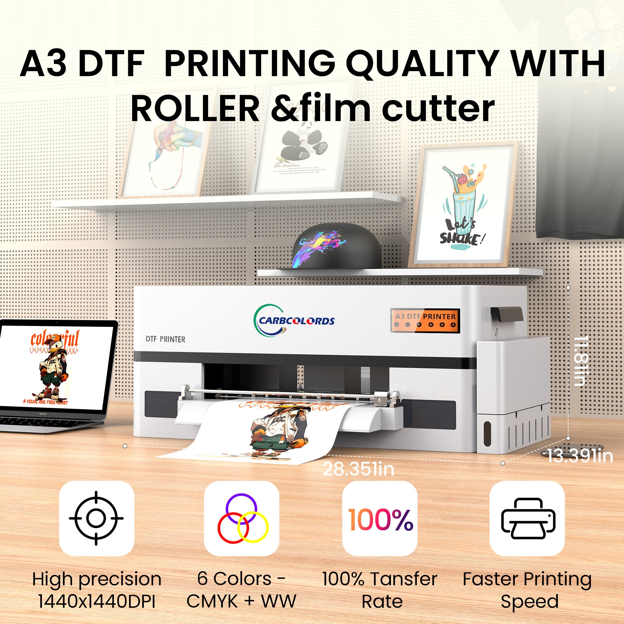 A3 DTF Printer for Small Business 13" XP600 | Carbcolords