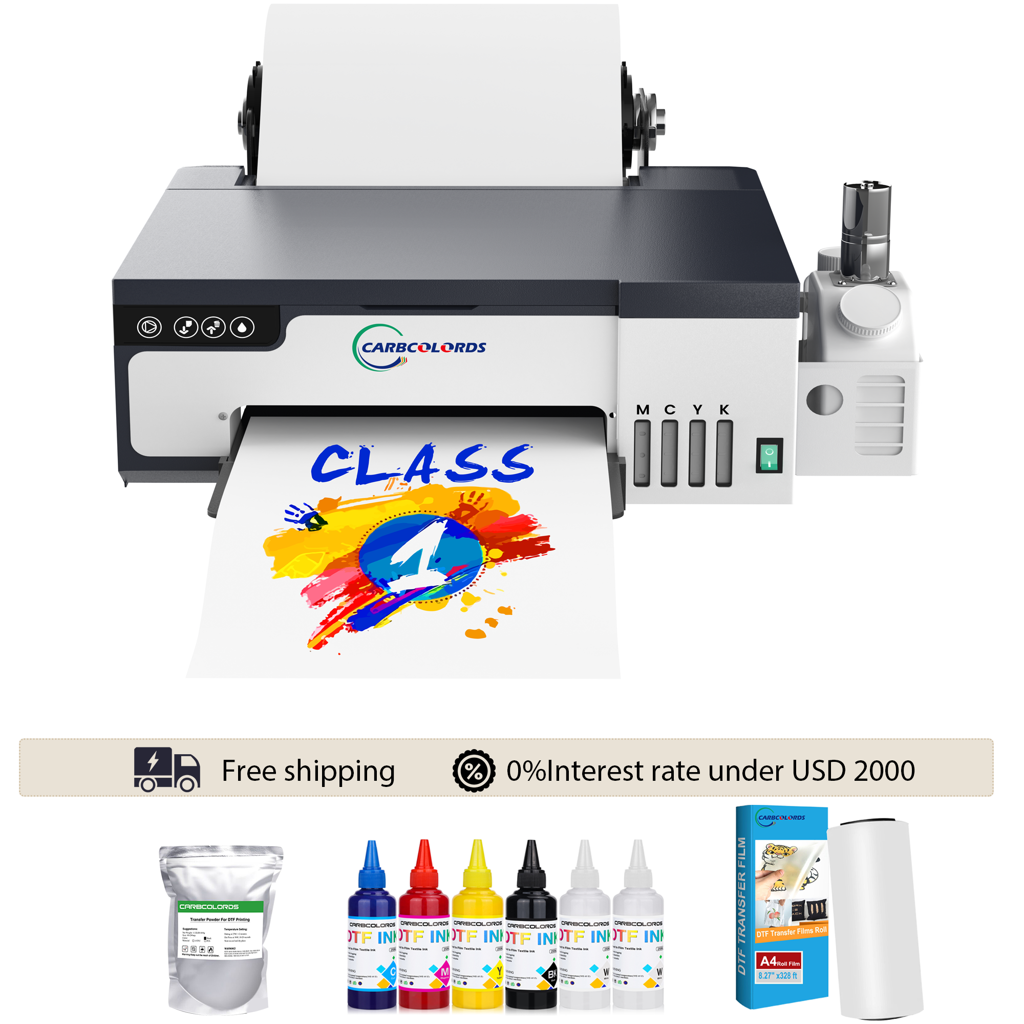 A4 DTF Printer with Roll Feeder — Smooth Printing, Vibrant Colors