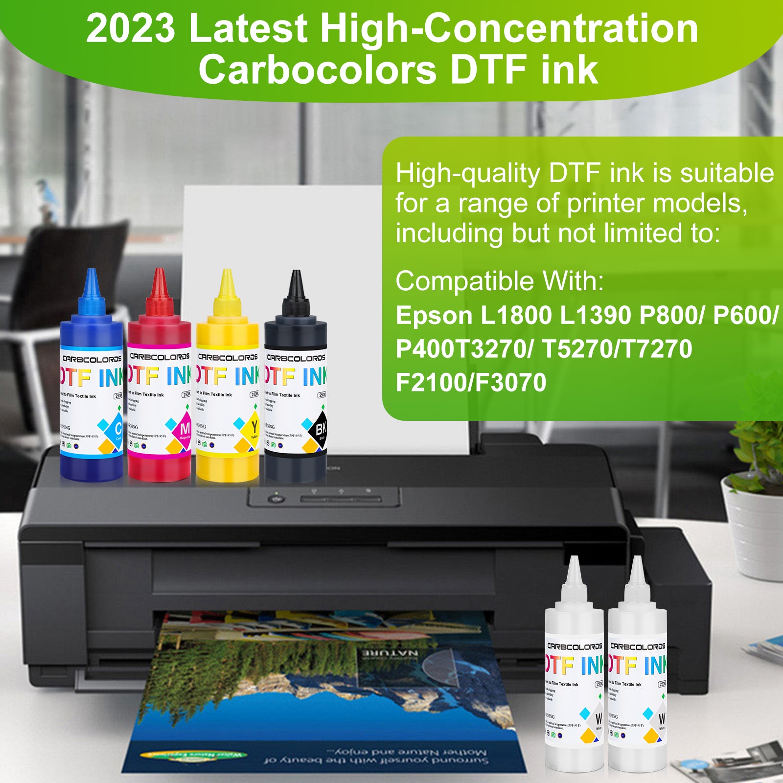 Carbcolords DTF Heat Transfer Printer Ink -CMYK-WW