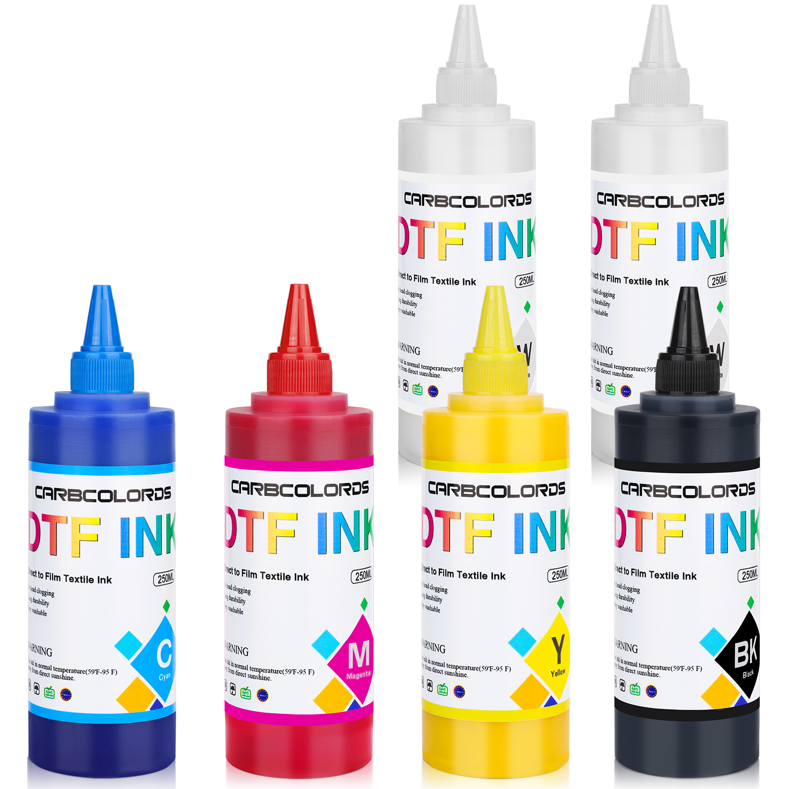 Carbcolords DTF Heat Transfer Printer Ink -CMYK-WW