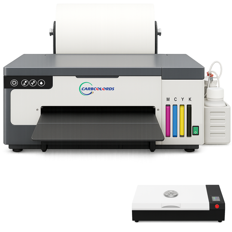 Carbcolords A4 DTF printer used as a maintenance example