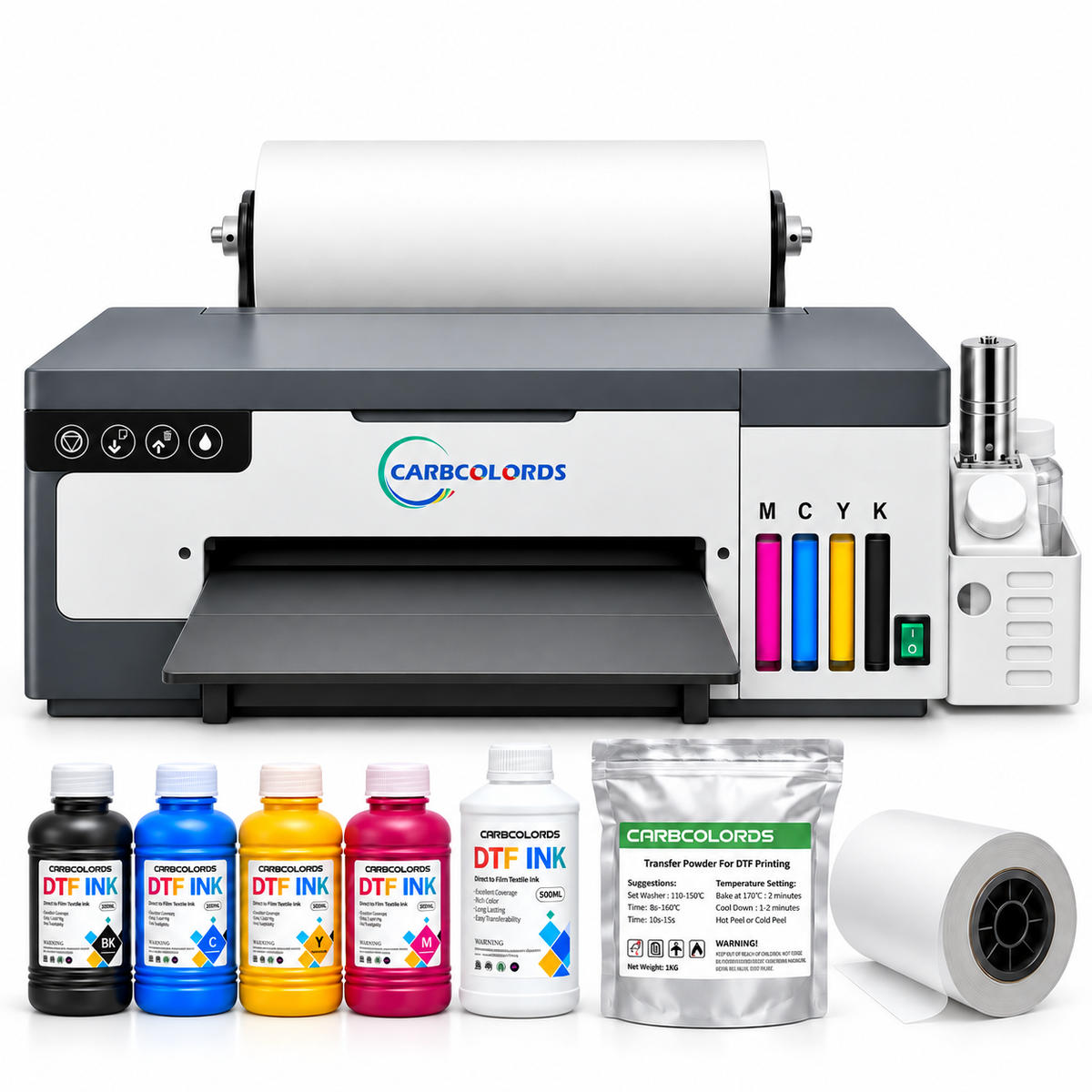 A4 DTF Printer with Roll Feeder – XP600 8.3in for T-Shirt Printing