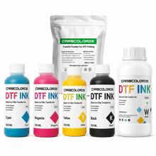 CMYK + White Ink + 500g DTF Powder